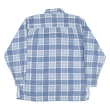 GREEN VILLAGE Mens Shirt Blue Check Long Sleeve S