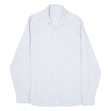 REISS Mens Plain Shirt Blue Long Sleeve L