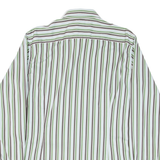 TED BAKER Mens Formal Shirt Green Striped Long Sleeve M