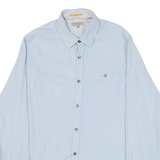 TED BAKER Mens Plain Shirt Blue Long Sleeve S