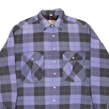 SHIRT COMPANY Mens Shirt Purple Check Long Sleeve M