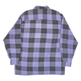 SHIRT COMPANY Mens Shirt Purple Check Long Sleeve M
