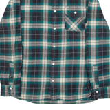 VANS Mens Shirt Green Check Long Sleeve S