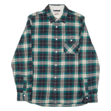 VANS Mens Shirt Green Check Long Sleeve S
