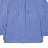 LES CHEMISES Mens Plain Shirt Blue Long Sleeve M