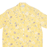 CARAT Womens Shirt Yellow Floral UK 14