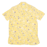 CARAT Womens Shirt Yellow Floral UK 14