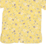 CARAT Womens Shirt Yellow Floral UK 14