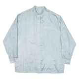 Mens Plain Shirt Blue Long Sleeve XL