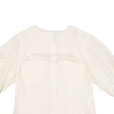 BETH BARCLAY Womens Plain Shirt Cream S