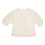 BETH BARCLAY Womens Plain Shirt Cream S