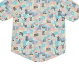 Womens Shirt Green Geometric L