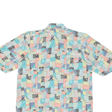 Womens Shirt Green Geometric L