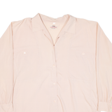 CHICOREE Womens Plain Shirt Pink Long Sleeve S