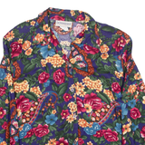 DONNKENNY Womens Shirt Blue Floral Long Sleeve S