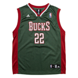 ADIDAS Milwaukee Bucks Boys Jersey Green Sleeveless USA V-Neck L