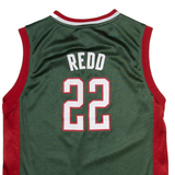 ADIDAS Milwaukee Bucks Boys Jersey Green Sleeveless USA V-Neck L