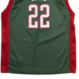 ADIDAS Milwaukee Bucks Boys Jersey Green Sleeveless USA V-Neck L