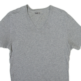 PUMA Mens T-Shirt Grey V-Neck S