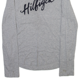 TOMMY HILFIGER Mens T-Shirt Grey Long Sleeve S