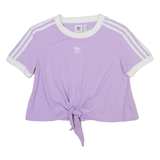 ADIDAS ORIGINALS Cropped Womens T-Shirt Purple UK 6