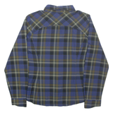 COLUMBIA Omni-shade Sun Protection Womens Shirt Blue Check Long Sleeve M