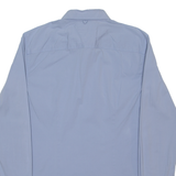 TOMMY HILFIGER Slim Fit Mens Plain Shirt Blue Long Sleeve S