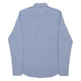 TOMMY HILFIGER Slim Fit Mens Plain Shirt Blue Long Sleeve S