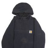 CARHARTT WIP Nimbus Mens Pullover Jacket Blue Nylon Hooded XS