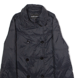 EMPORIO ARMANI Womens Quilted Jacket Blue UK 8