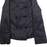EMPORIO ARMANI Womens Quilted Jacket Blue UK 8
