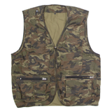 Utility Mens Military Gilet Green Camouflage L