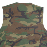Mens Military Gilet Green Twill Camouflage L