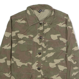 H&M DIVIDED Womens Military Jacket Green Camouflage UK 8