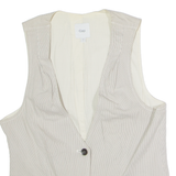 GAP Womens Blazer Waistcoat Grey Striped S