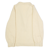 Womens Blazer Jacket Beige Linen 90s UK 12