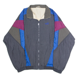 PUMA Mens Shell Jacket Black Nylon 90s Colourblock M