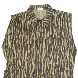 Mens Shirt Green Camouflage Sleeveless S