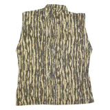 Mens Shirt Green Camouflage Sleeveless S