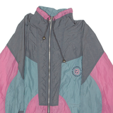 FREESTYLE BEACHWEAR Womens Shell Jacket Black 80s Colourblock XL