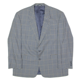 SCHILD Mens Blazer Jacket Blue Wool 90s Check L