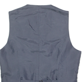 CLINIC Mens Blazer Waistcoat Blue 90s Crazy Pattern M