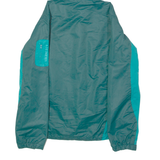 KANGAROOS Womens Rain Jacket Green Hooded Colourblock UK 8