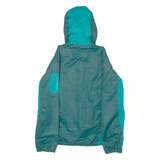 KANGAROOS Womens Rain Jacket Green Hooded Colourblock UK 8