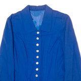 Womens Blazer Jacket Blue 80s S