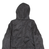 THE GREAT COAT COMPANY Womens Jacket Black Faux Suede 90s Hooded UK 18
