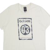 ADIDAS Mens T-Shirt Beige M