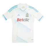 ADIDAS Marseille Mens Football Shirt Jersey White USA V-Neck Nylon L