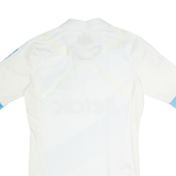 ADIDAS Marseille Mens Football Shirt Jersey White USA V-Neck Nylon L