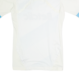 ADIDAS Marseille Mens Football Shirt Jersey White USA V-Neck Nylon L